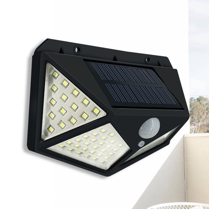 Luminária Solar 100 Led Com Sensor Para Jardim Externa Prova D'água Luz Led Solar Lâmpada