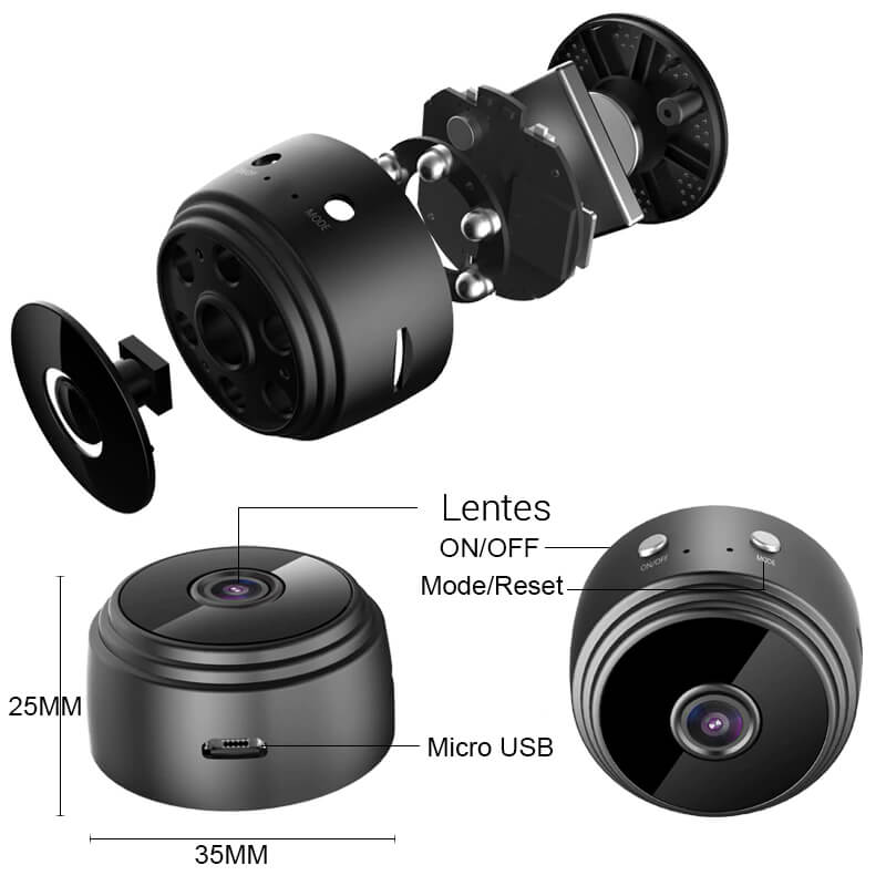 Mini Câmera Espiã - Discret Spy